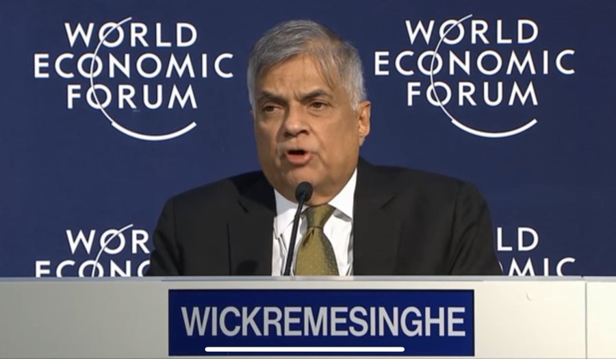 斯里蘭卡總理、代理總統威克瑞米辛赫（Ranil Wickremesinghe）。    圖: 翻攝自 real Rukshan @therealrukshan 推特